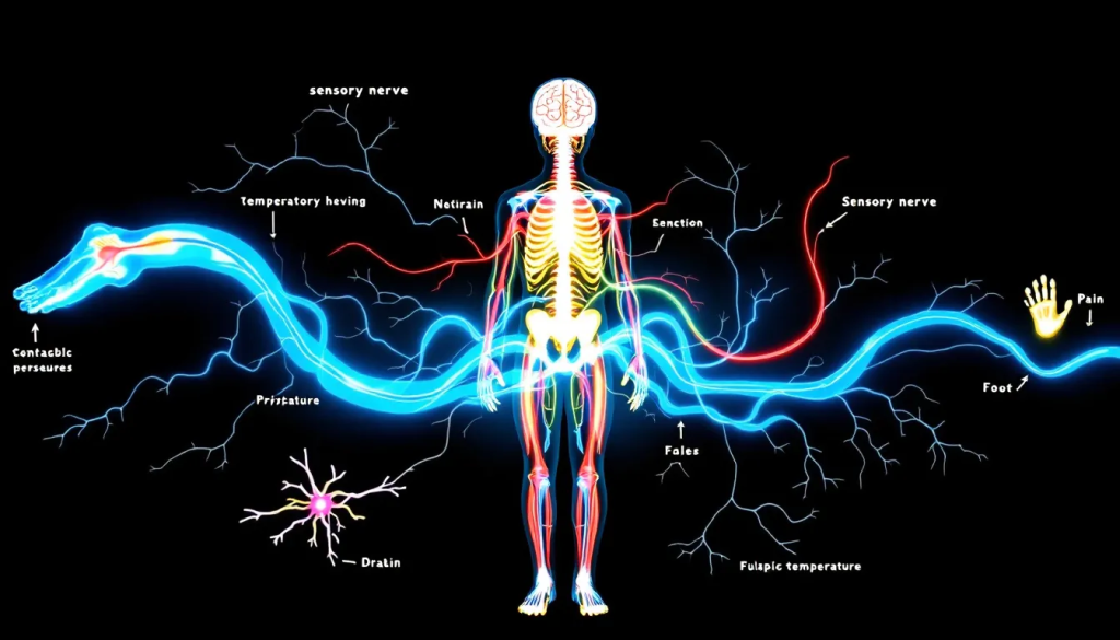 An illustration representing the concept of neuropathy.