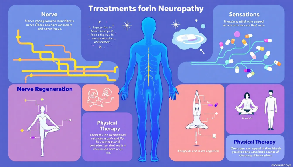 An image depicting various treatments for neuropathy.